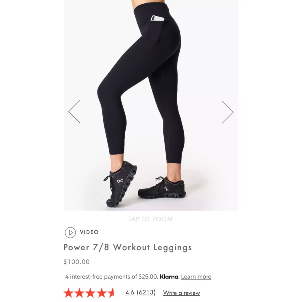 Sweaty Betty Power 7/8 Workout Legging